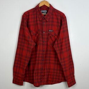 Dixxon Flannel Shirt Mens 2XT Red Plaid Miller Thriller 43 Long Sleeve Motocross